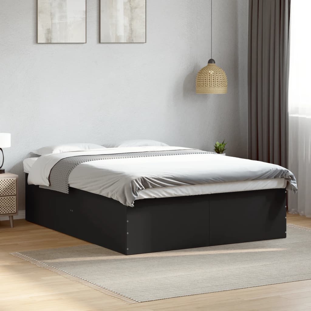 Cadre de lit sans matelas noir 150x200 cm - XIOS