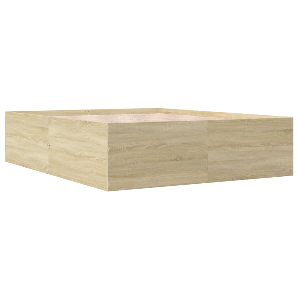 Cadre de lit sans matelas chêne sonoma 150x200 cm - XIOS