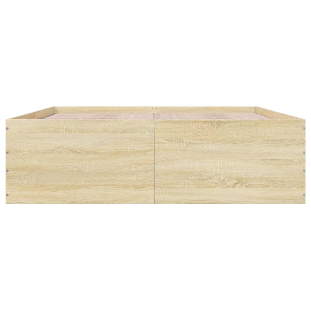 Cadre de lit sans matelas chêne sonoma 150x200 cm - XIOS