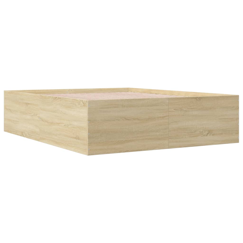 Cadre de lit sans matelas chêne sonoma 150x200 cm - XIOS