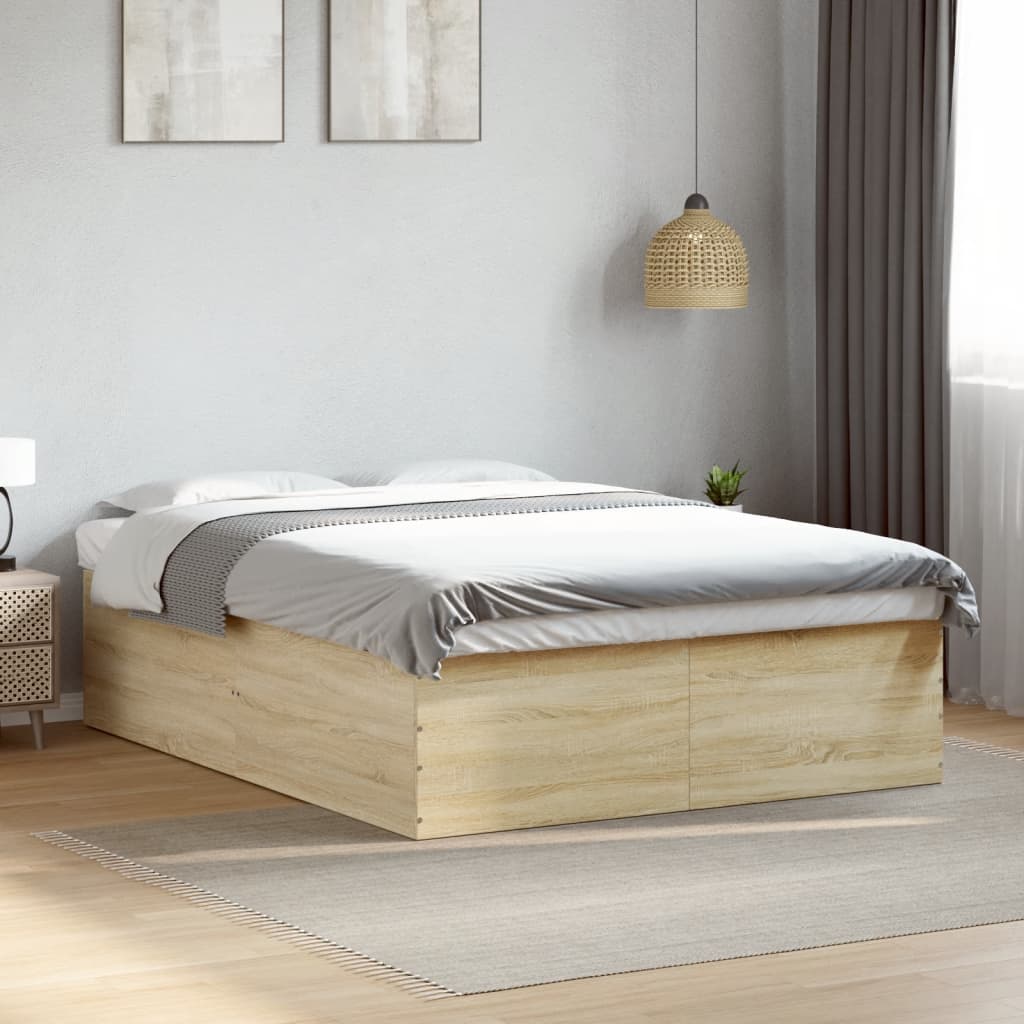 Cadre de lit sans matelas chêne sonoma 150x200 cm - XIOS