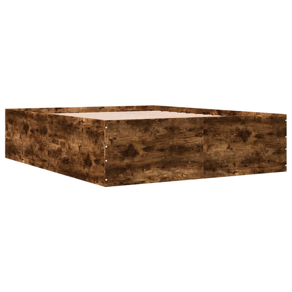 Cadre de lit sans matelas chêne fumé 150x200 cm - XIOS