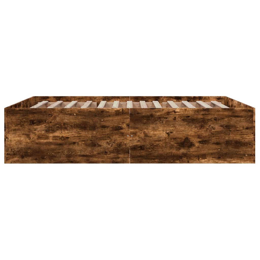 Cadre de lit sans matelas chêne fumé 150x200 cm - XIOS