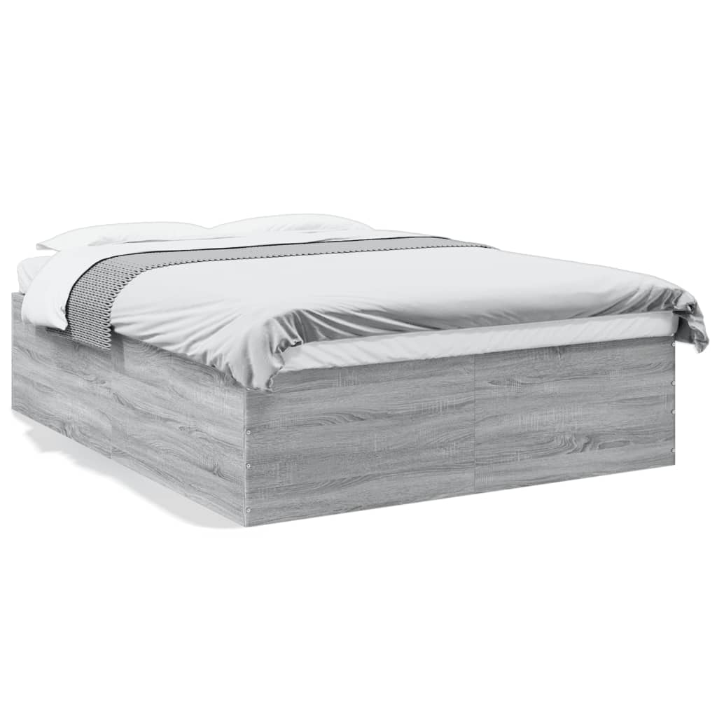 Cadre de lit sans matelas sonoma gris 150x200 cm - XIOS