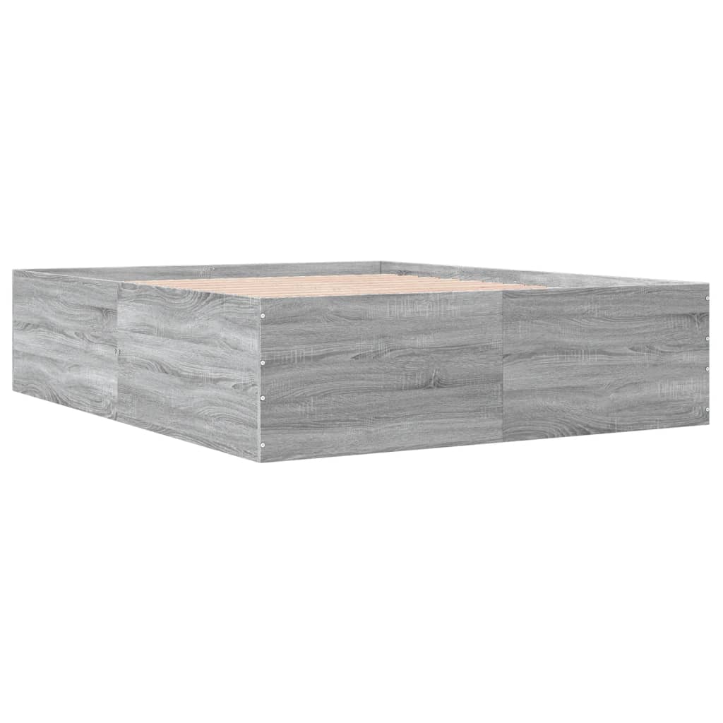 Cadre de lit sans matelas sonoma gris 150x200 cm - XIOS
