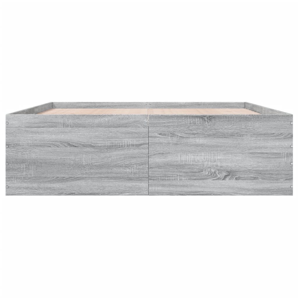 Cadre de lit sans matelas sonoma gris 150x200 cm - XIOS