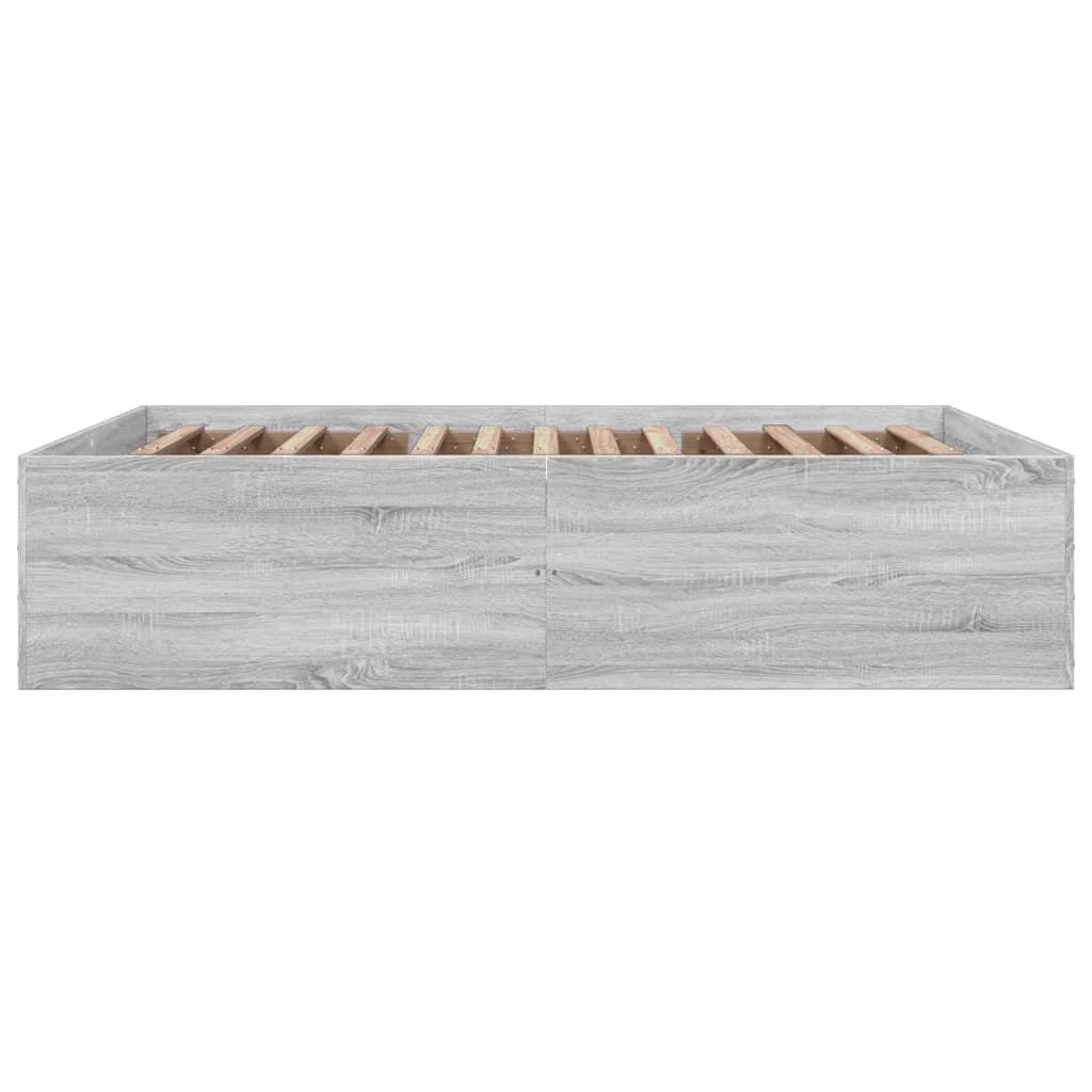Cadre de lit sans matelas sonoma gris 150x200 cm - XIOS