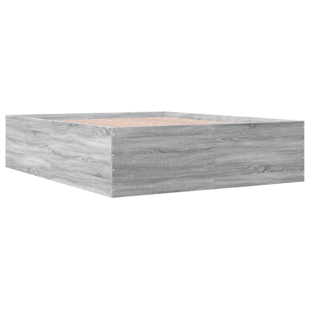 Cadre de lit sans matelas sonoma gris 150x200 cm - XIOS