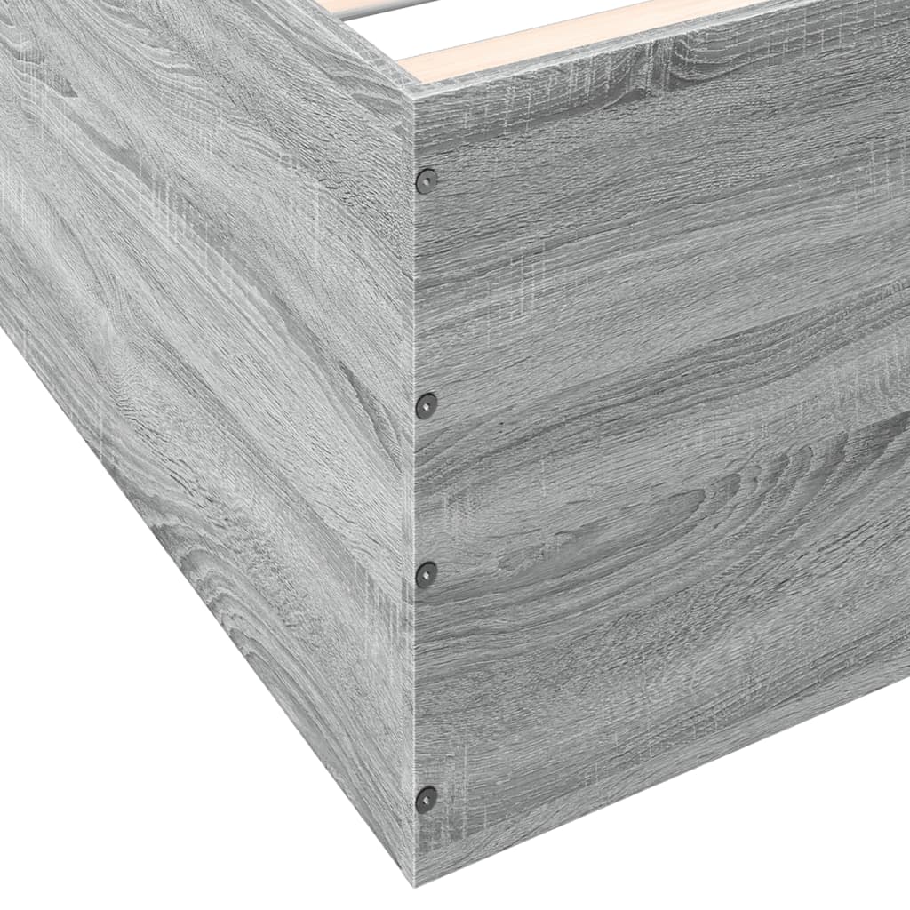 Cadre de lit sans matelas sonoma gris 150x200 cm - XIOS