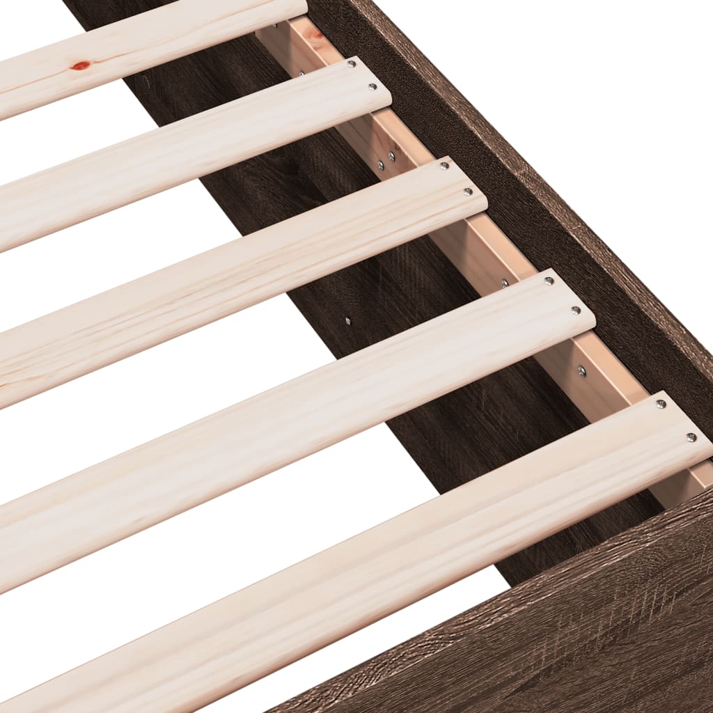 Cadre de lit sans matelas chêne marron 150x200 cm - XIOS