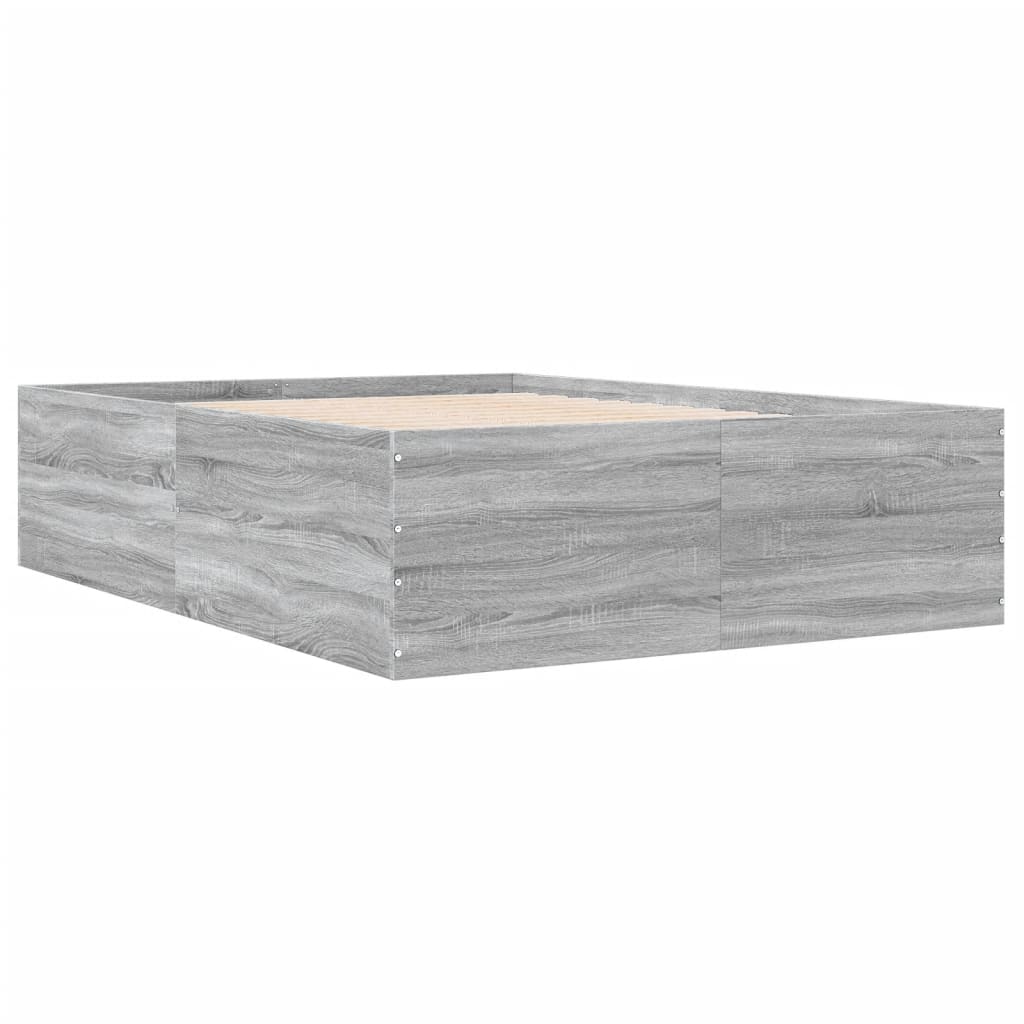 Cadre de lit sans matelas sonoma gris 140x200 cm - XIOS
