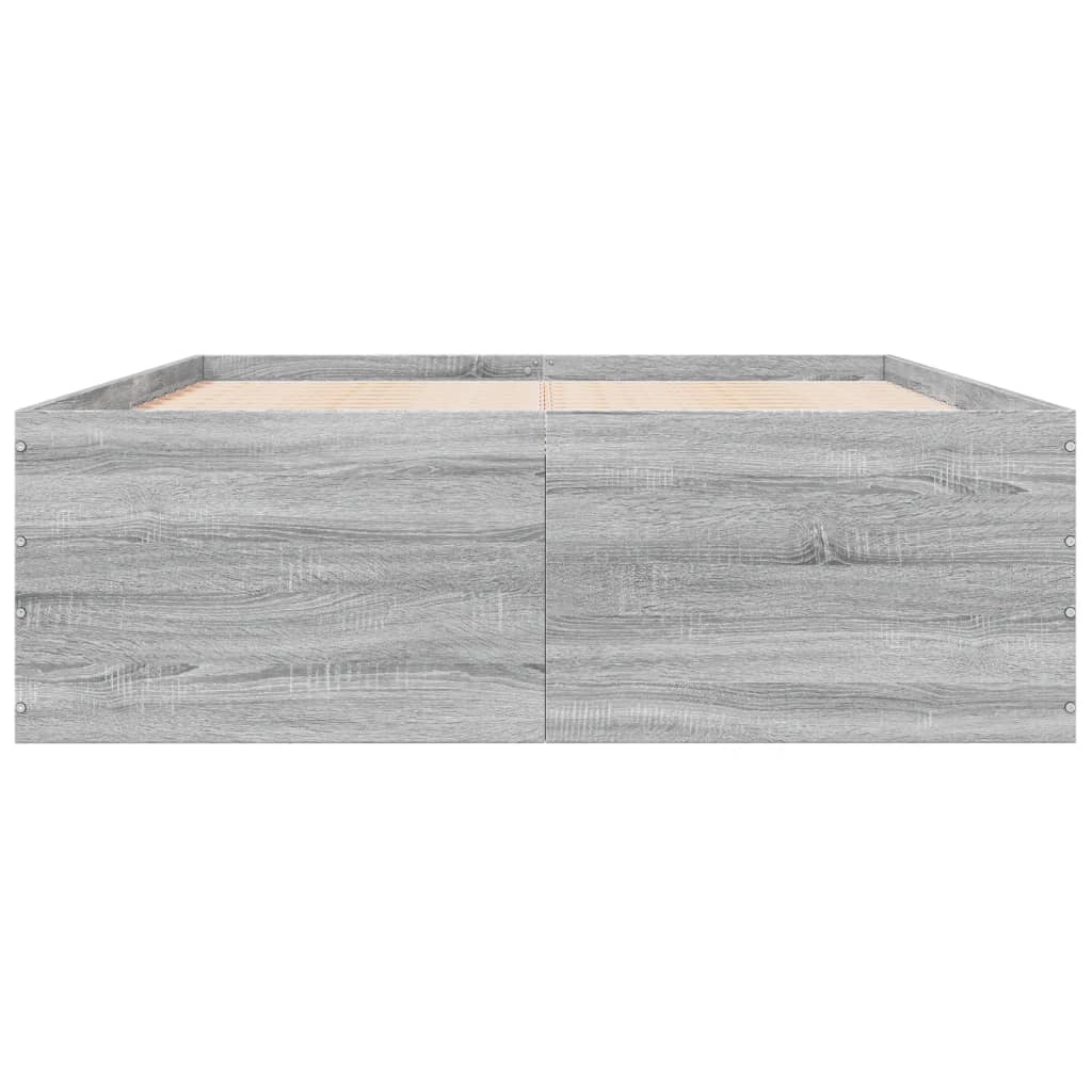 Cadre de lit sans matelas sonoma gris 140x200 cm - XIOS