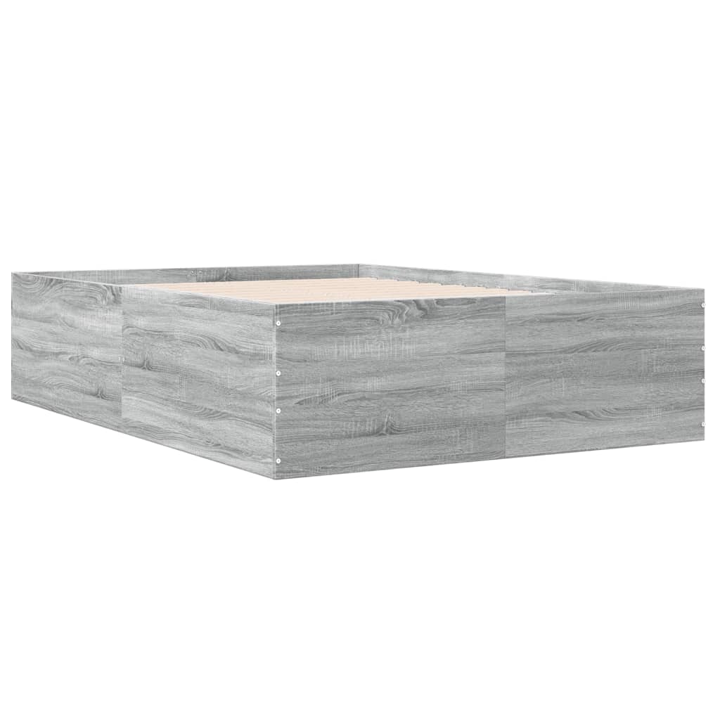 Cadre de lit sans matelas sonoma gris 140x200 cm - XIOS