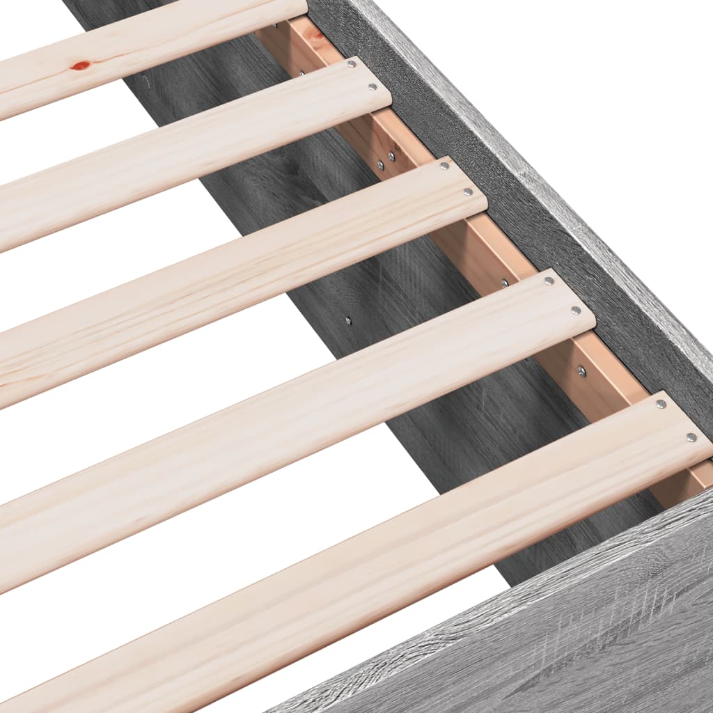 Cadre de lit sans matelas sonoma gris 140x200 cm - XIOS