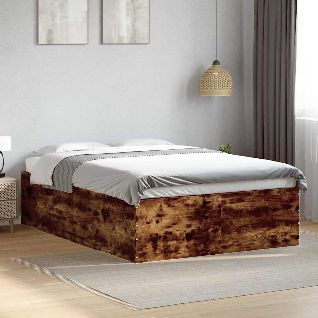 Cadre de lit sans matelas chêne fumé 120x200 cm - XIOS