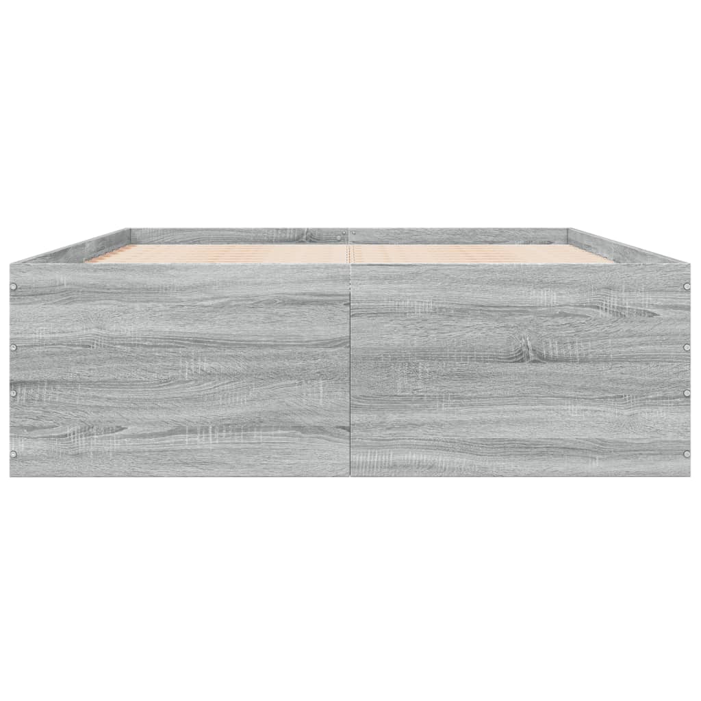 Cadre de lit sans matelas sonoma gris 120x200 cm - XIOS