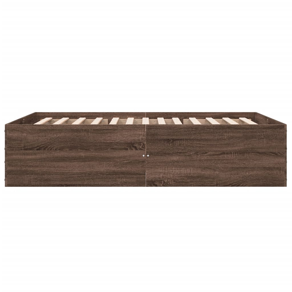 Cadre de lit sans matelas chêne marron 120x200 cm - XIOS