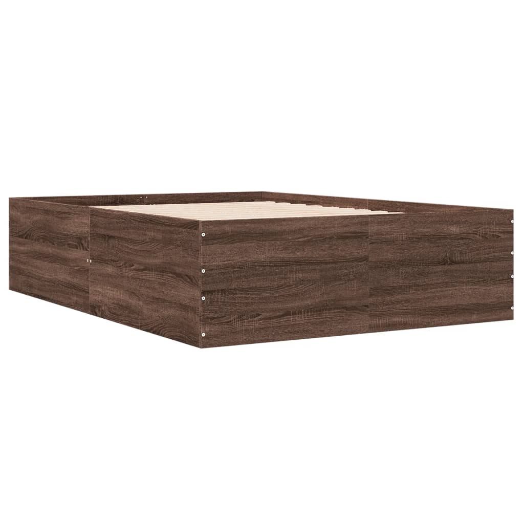 Cadre de lit sans matelas chêne marron 120x200 cm - XIOS