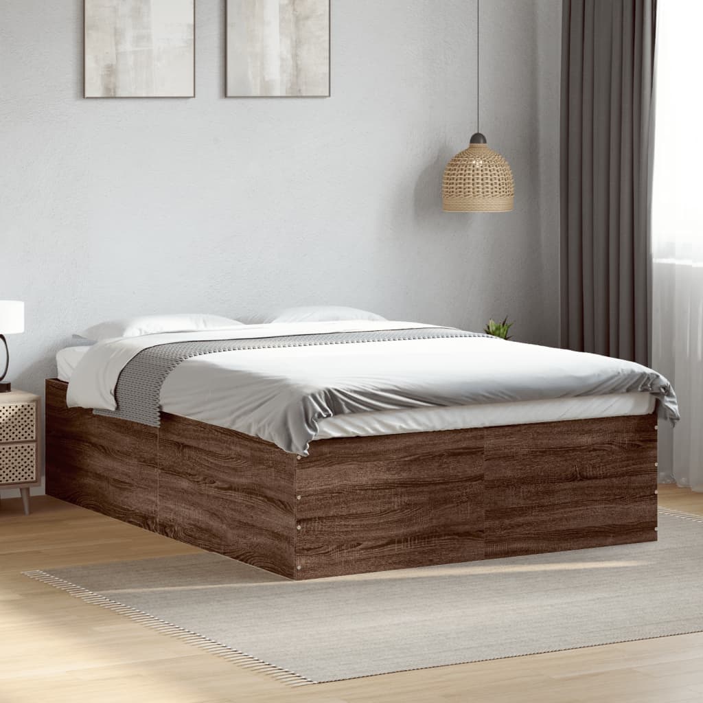 Cadre de lit sans matelas chêne marron 120x200 cm - XIOS