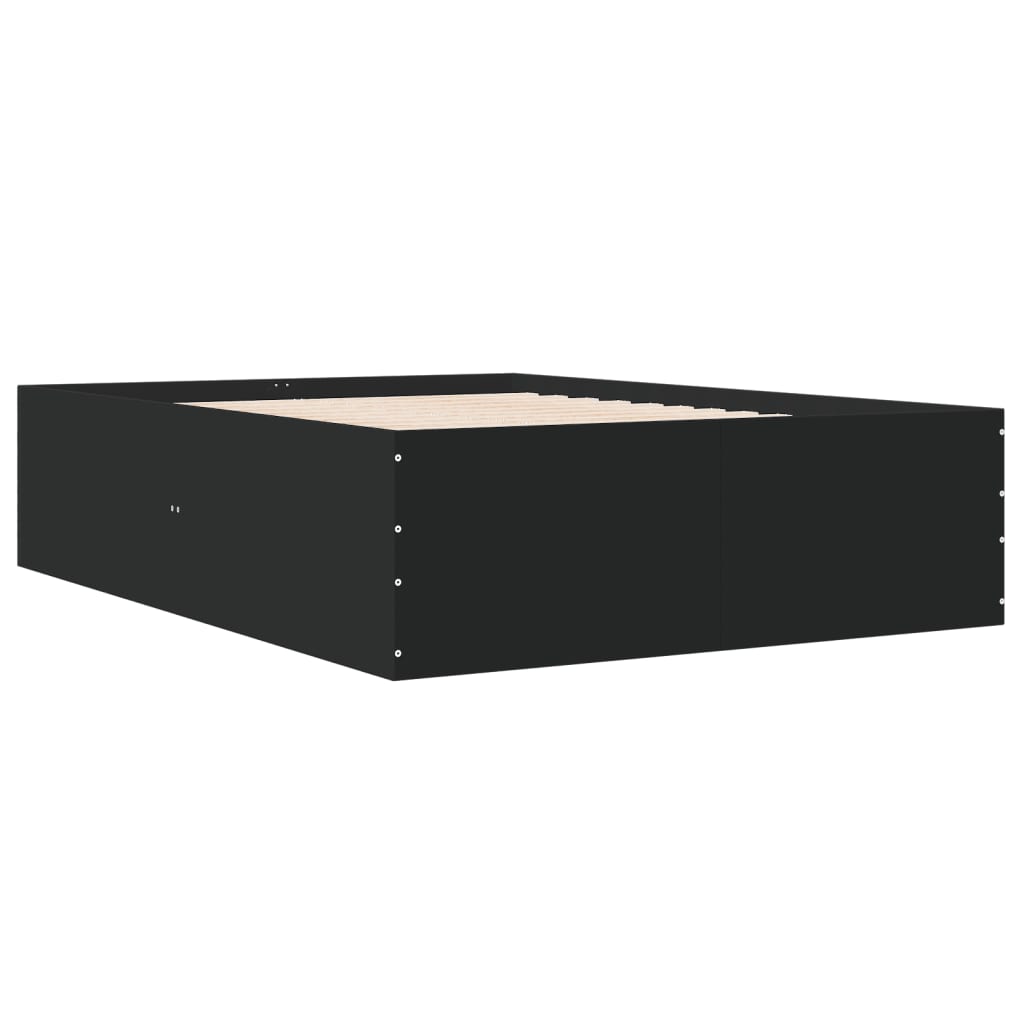 Cadre de lit sans matelas noir 140x190 cm - XIOS