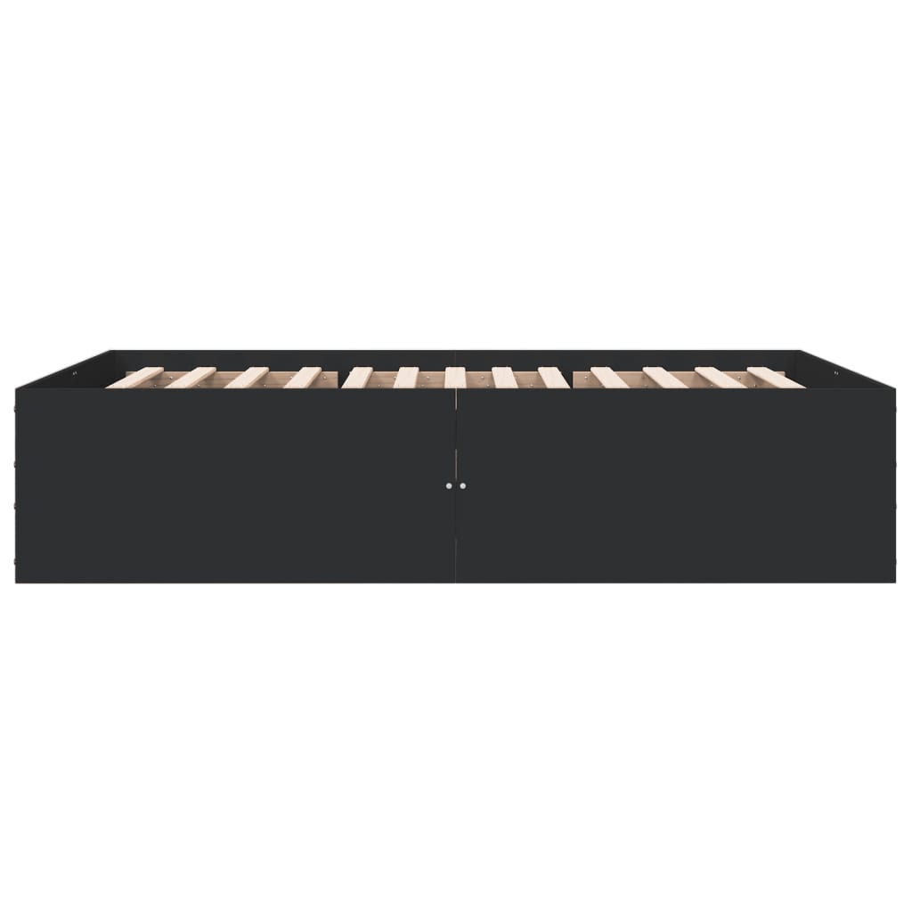 Cadre de lit sans matelas noir 140x190 cm - XIOS