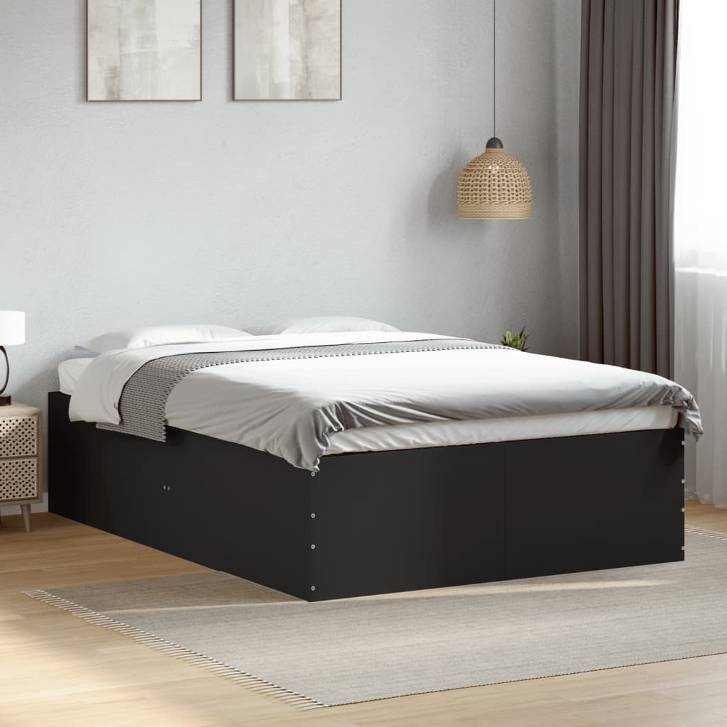 Cadre de lit sans matelas noir 140x190 cm - XIOS
