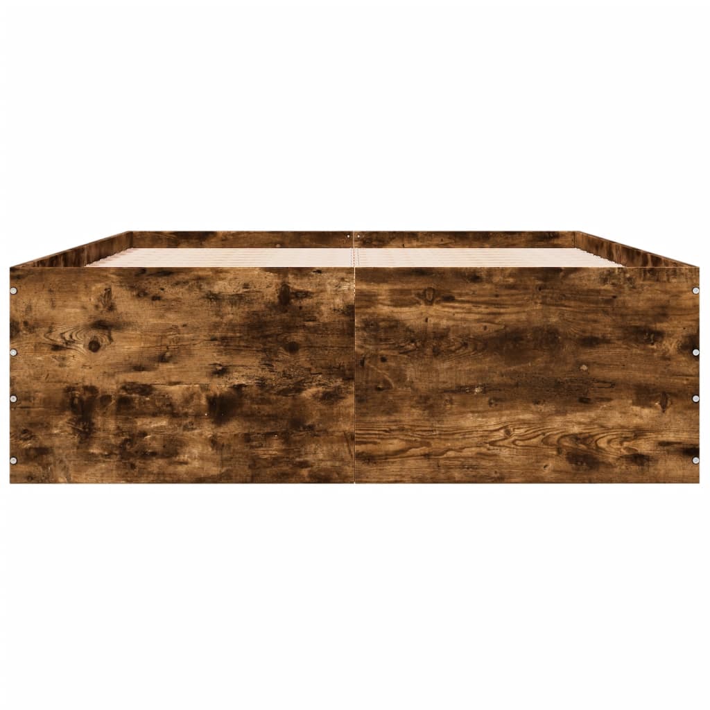 Cadre de lit sans matelas chêne fumé 140x190 cm - XIOS
