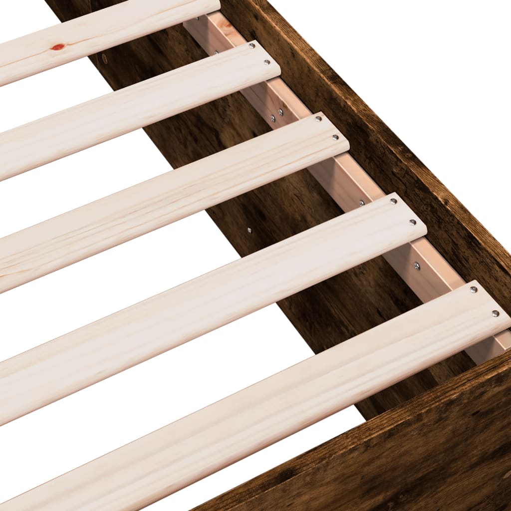 Cadre de lit sans matelas chêne fumé 140x190 cm - XIOS