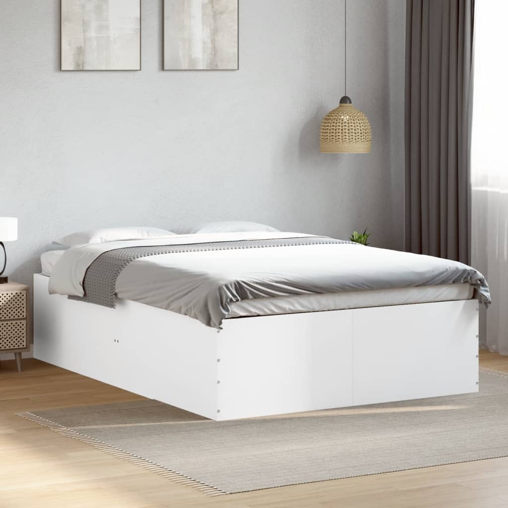 Cadre de lit sans matelas blanc 135x190 cm - XIOS