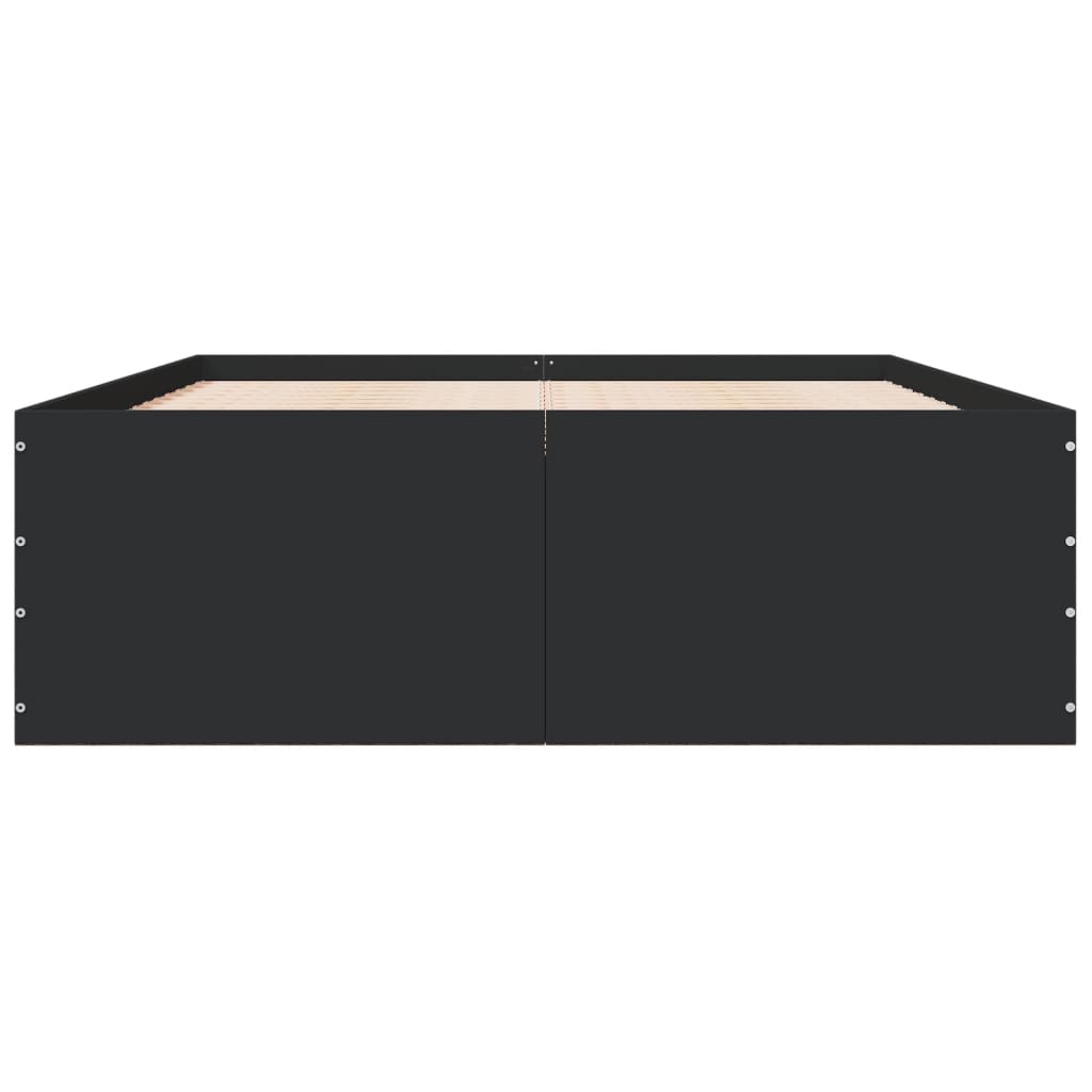 Cadre de lit sans matelas noir 135x190 cm - XIOS