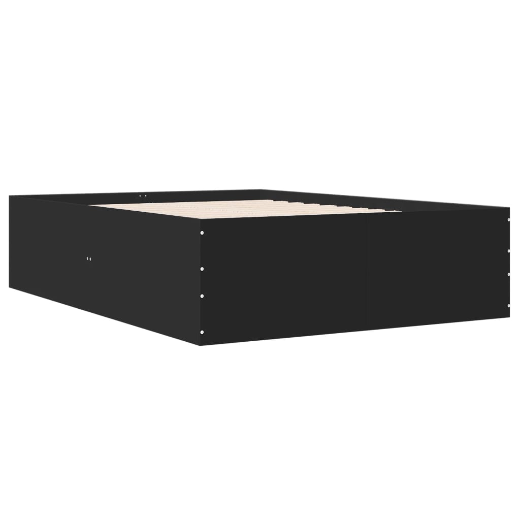 Cadre de lit sans matelas noir 135x190 cm - XIOS