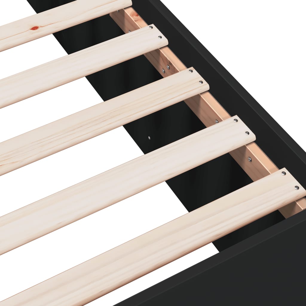 Cadre de lit sans matelas noir 135x190 cm - XIOS