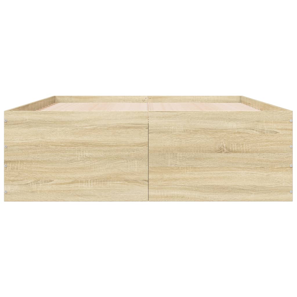 Cadre de lit sans matelas chêne sonoma 135x190 cm - XIOS