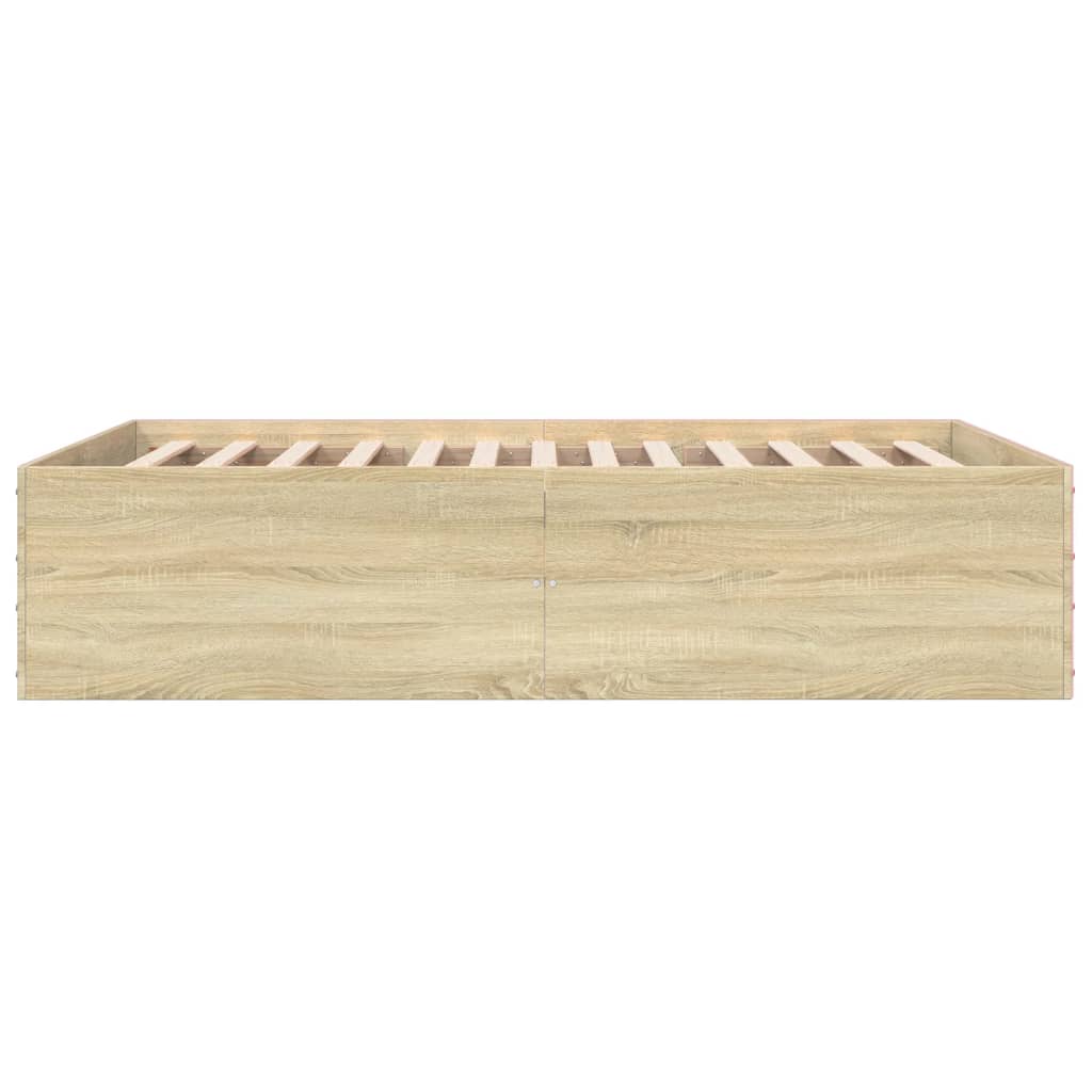 Cadre de lit sans matelas chêne sonoma 135x190 cm - XIOS