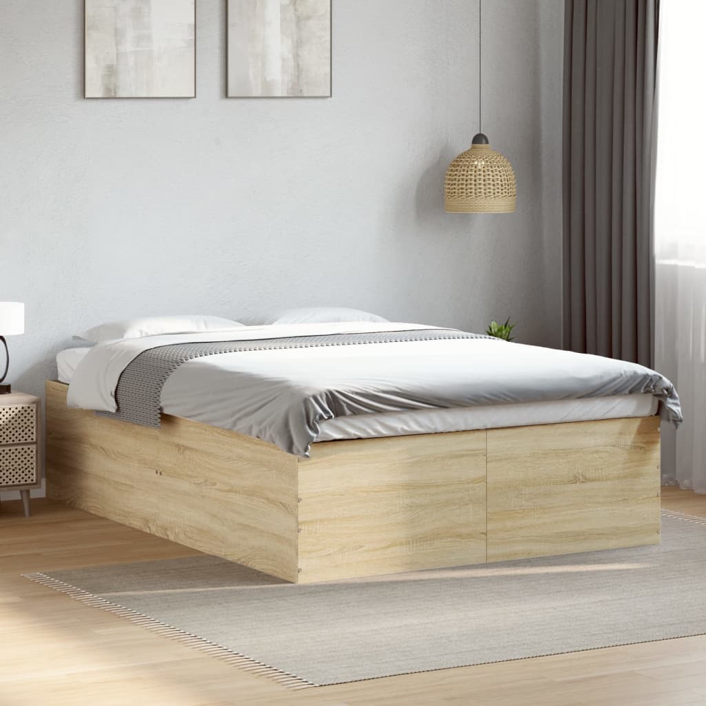 Cadre de lit sans matelas chêne sonoma 135x190 cm - XIOS