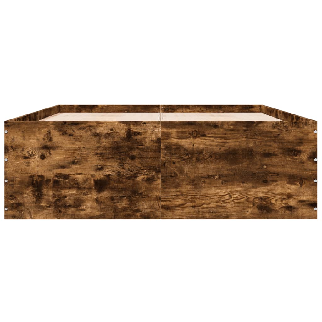 Cadre de lit sans matelas chêne fumé 135x190 cm - XIOS