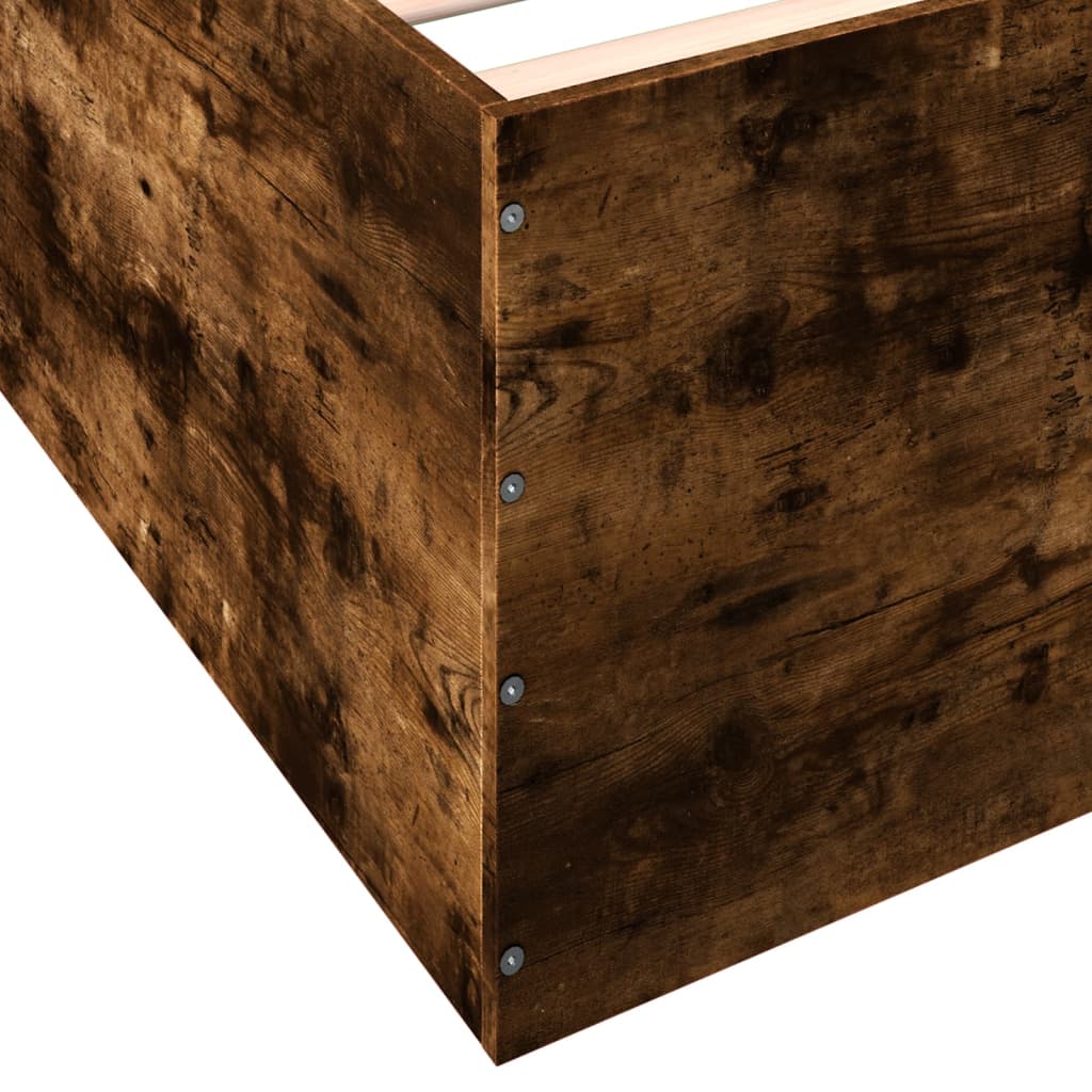 Cadre de lit sans matelas chêne fumé 135x190 cm - XIOS