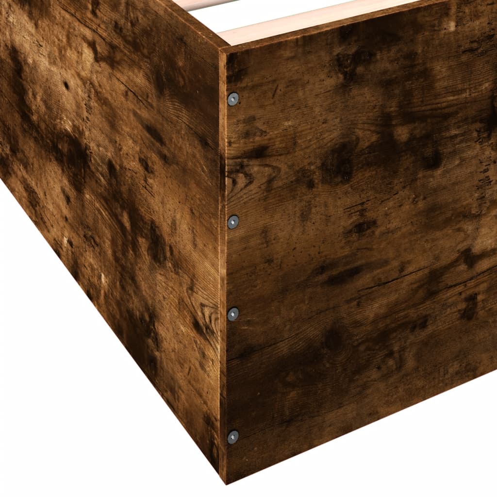 Cadre de lit sans matelas chêne fumé 120x190 cm - XIOS
