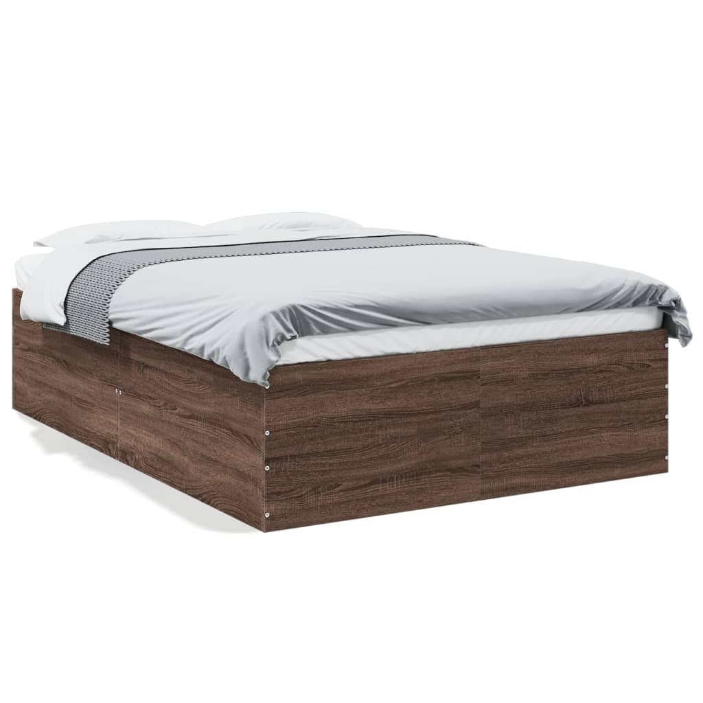 Cadre de lit sans matelas chêne marron 120x190 cm - XIOS