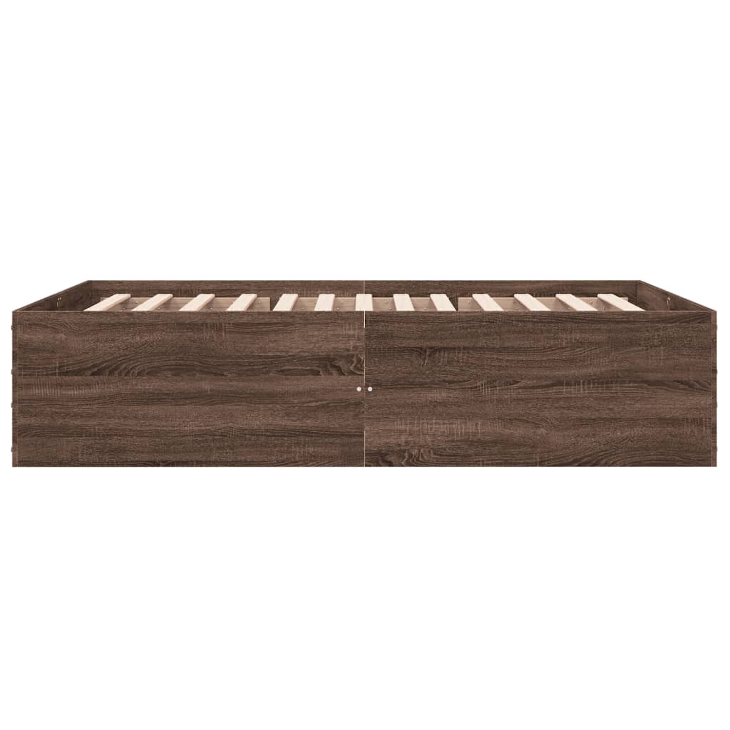 Cadre de lit sans matelas chêne marron 120x190 cm - XIOS