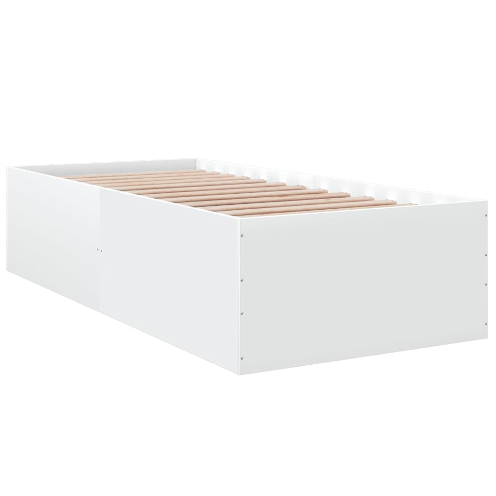 Cadre de lit sans matelas blanc 100x200 cm - XIOS