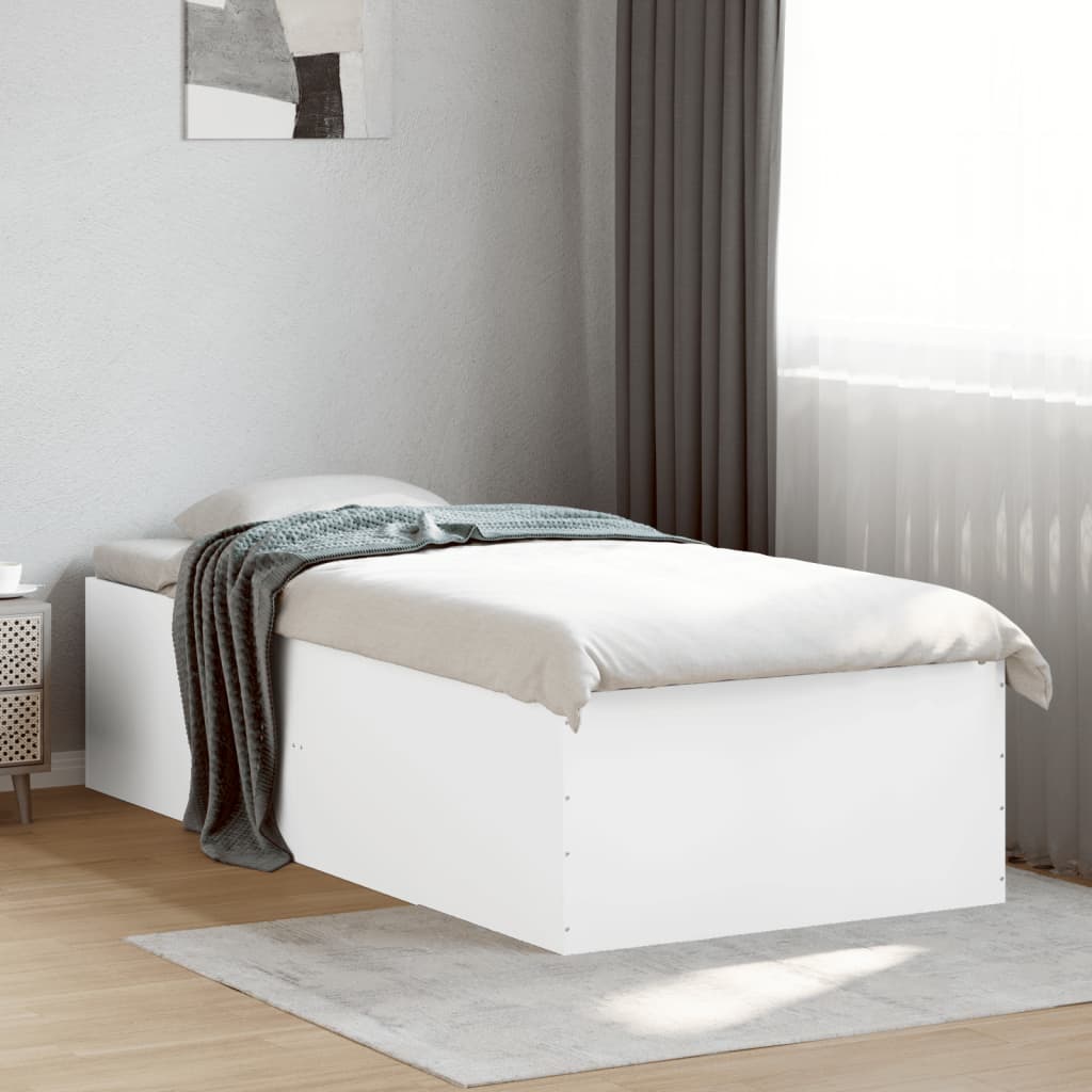 Cadre de lit sans matelas blanc 100x200 cm - XIOS