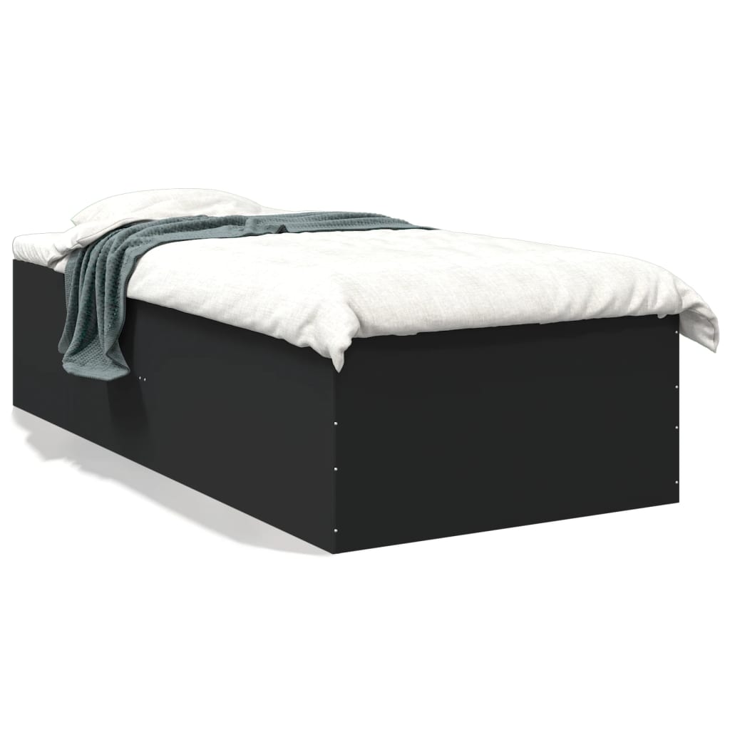 Cadre de lit sans matelas noir 100x200 cm - XIOS