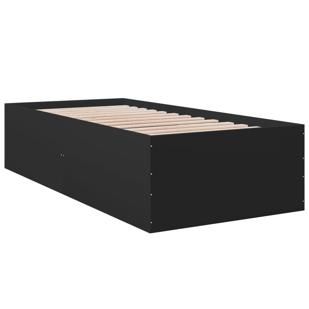 Cadre de lit sans matelas noir 100x200 cm - XIOS
