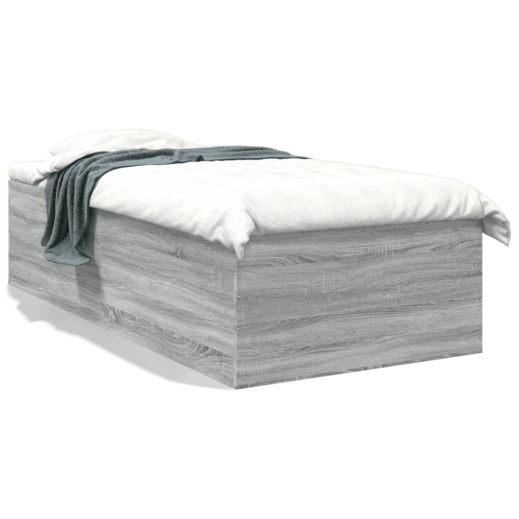 Cadre de lit sans matelas sonoma gris 100x200 cm - XIOS