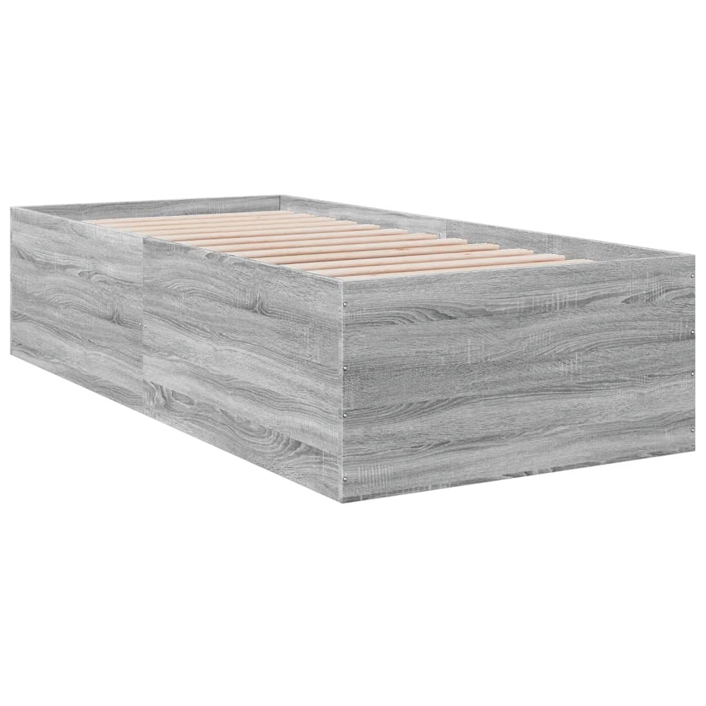 Cadre de lit sans matelas sonoma gris 100x200 cm - XIOS