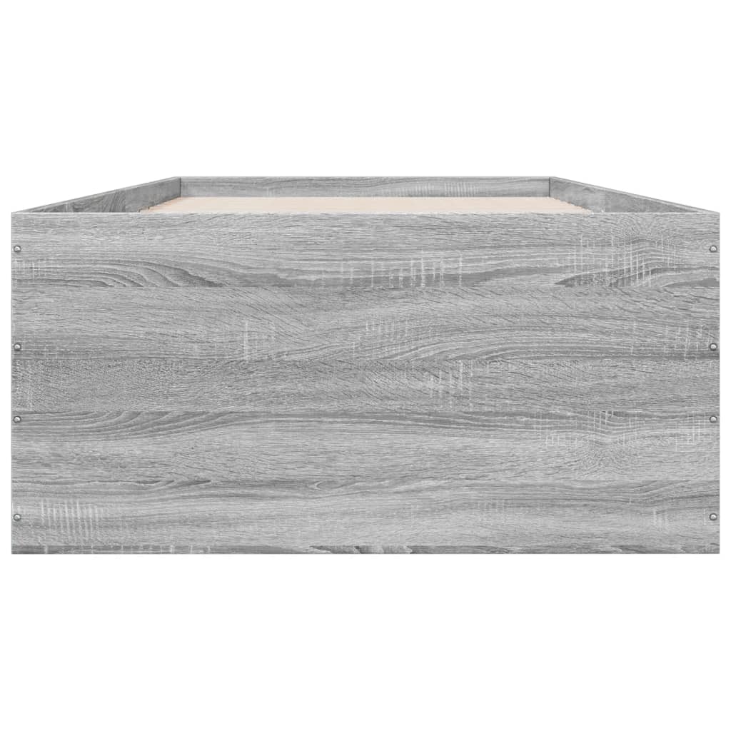 Cadre de lit sans matelas sonoma gris 100x200 cm - XIOS