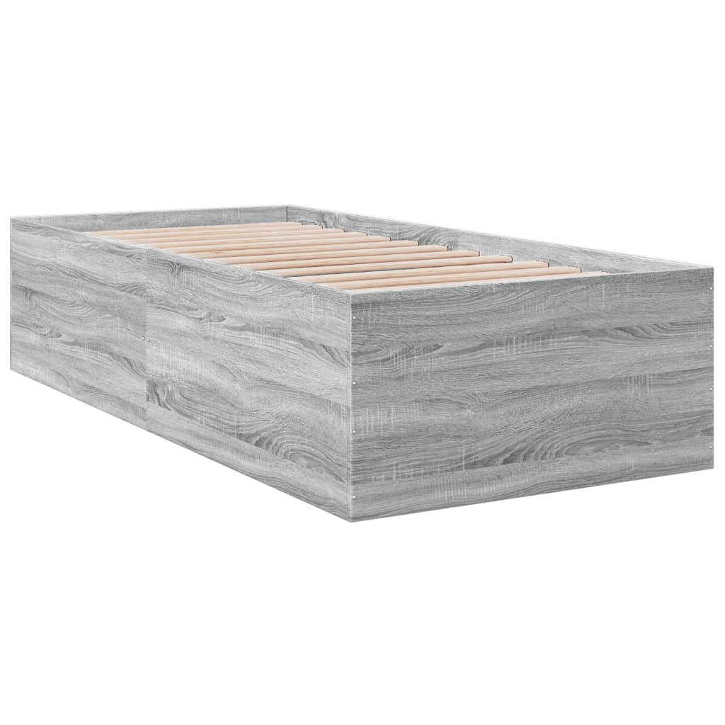 Cadre de lit sans matelas sonoma gris 100x200 cm - XIOS