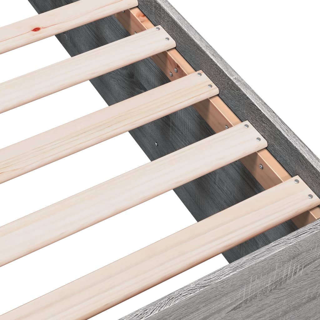 Cadre de lit sans matelas sonoma gris 100x200 cm - XIOS