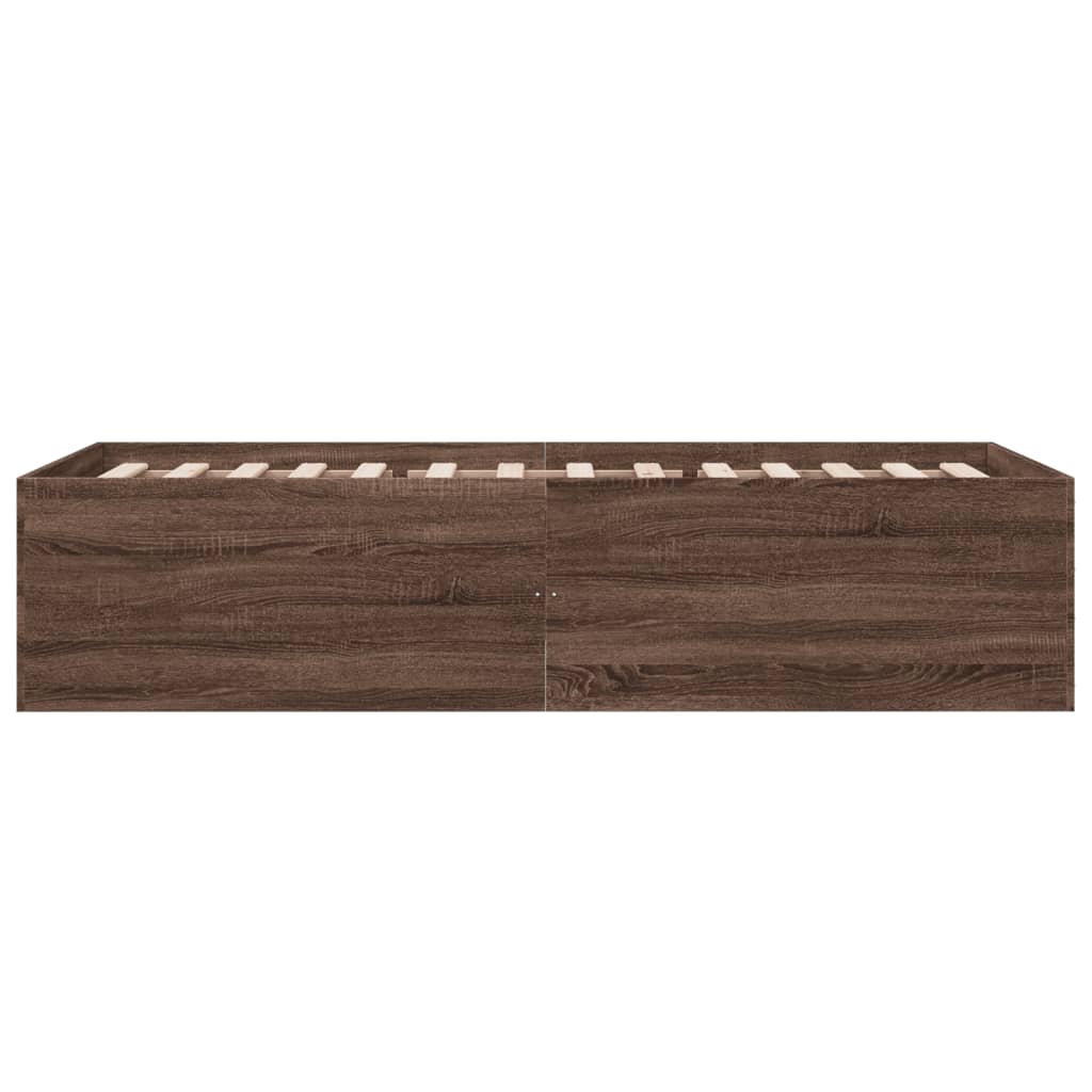 Cadre de lit sans matelas chêne marron 100x200 cm - XIOS